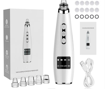 Electric suction face cleaner removing blackheads

Rechargeable facial pore vacuum for clear skin

Portable skincare tool for deep facial cleansing

Blackhead remover device with suction technology

Electric face cleaner for oil and dirt removal